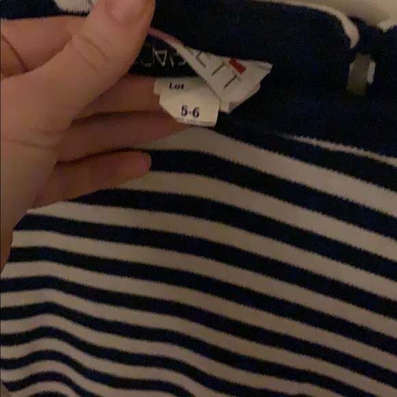 Retro Blue & White Sailor Style Drop Skit Dress - Picture 5 of 5